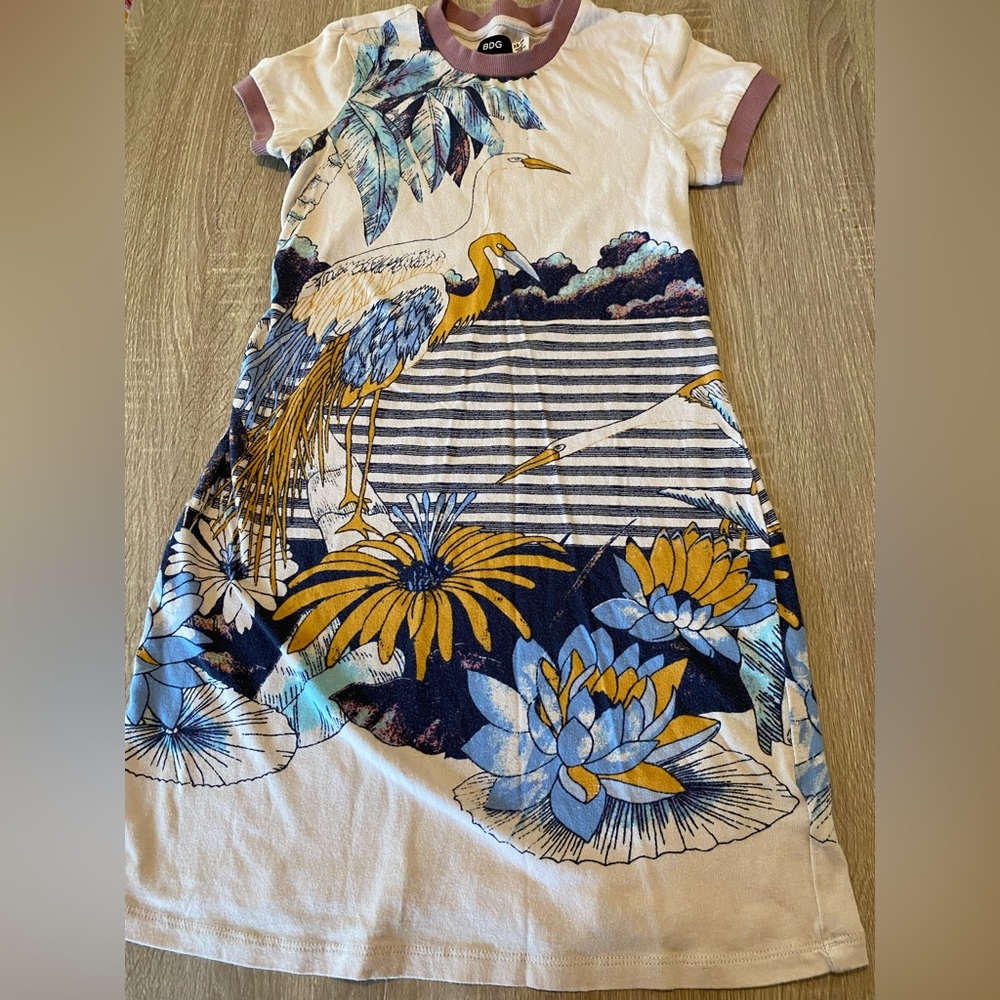 BDG floral 100% cotton T-Shirt mini dress